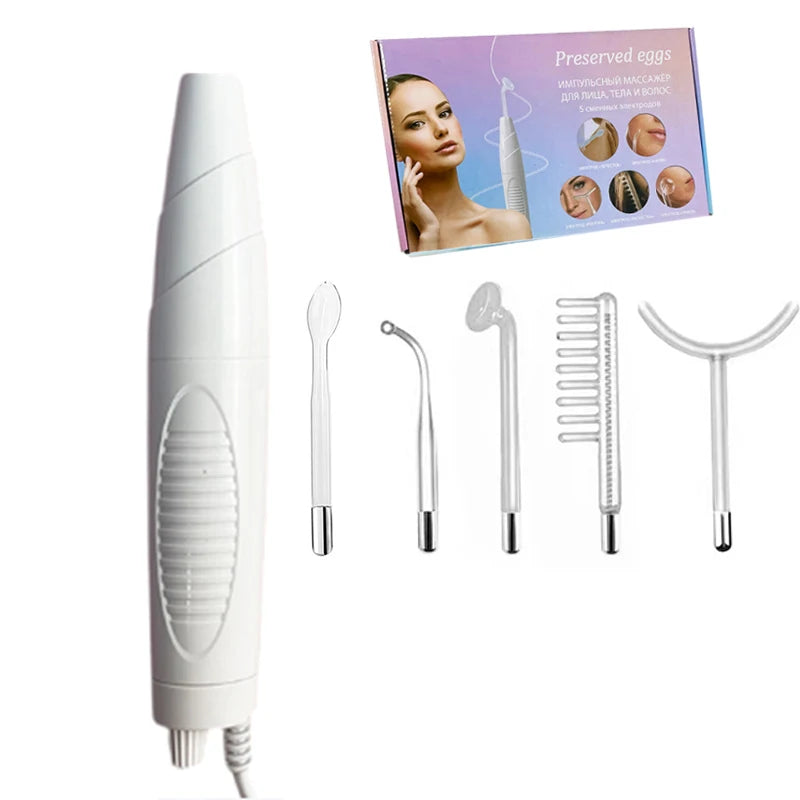 5-in-1 High Frequency Facial Wand, Neon Argon