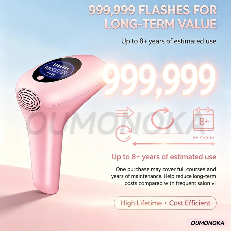 999,999-Flash Corded IPL Hair Remover, 5 Levels