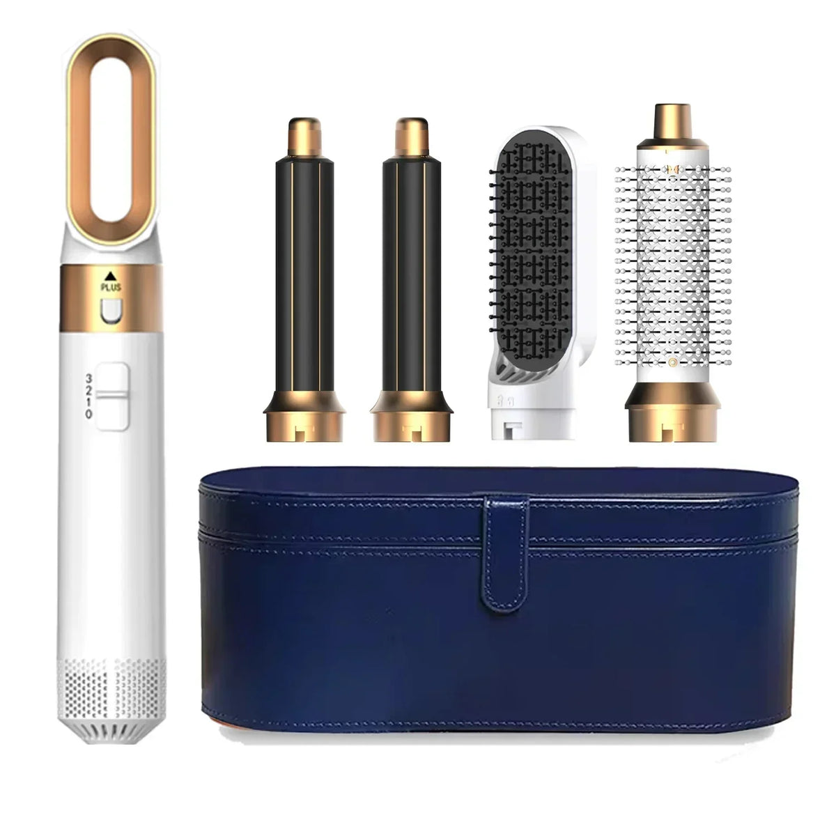 5-in-1 Ionic Hair Dryer Hot Comb Set, 1000W
