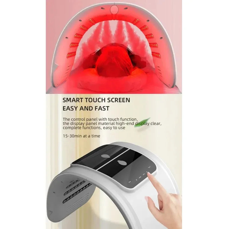 7-Color PDT LED Face Mask with Spray, 10W