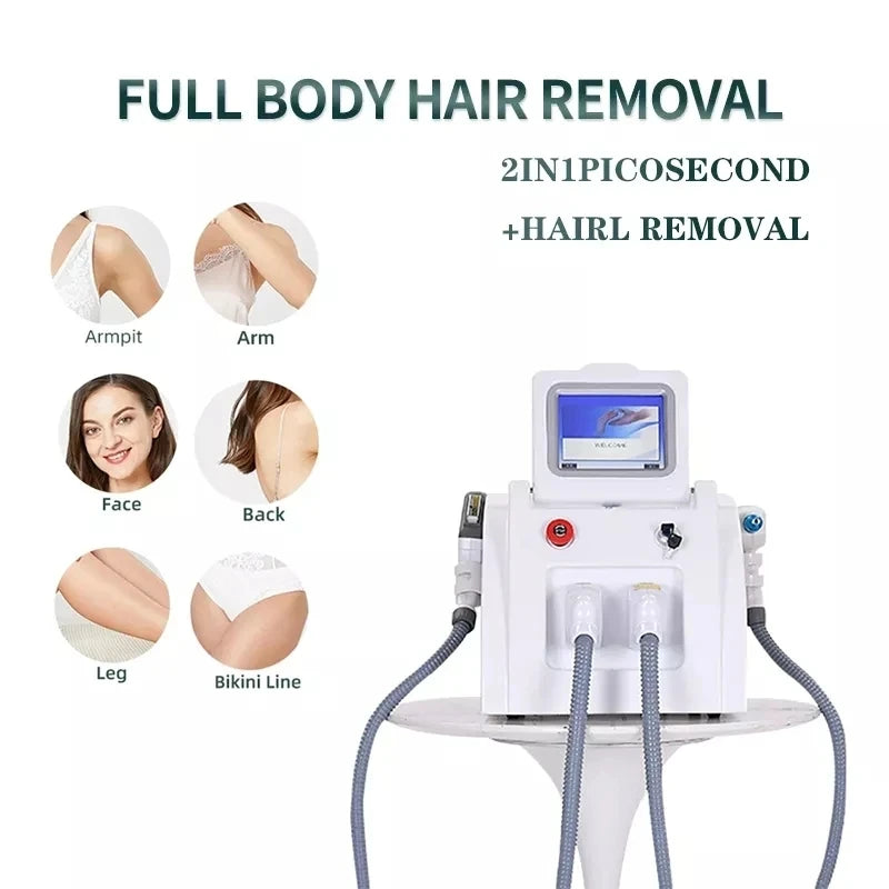 2-in-1 IPL OPT Hair Removal with ND:YAG Handpiece