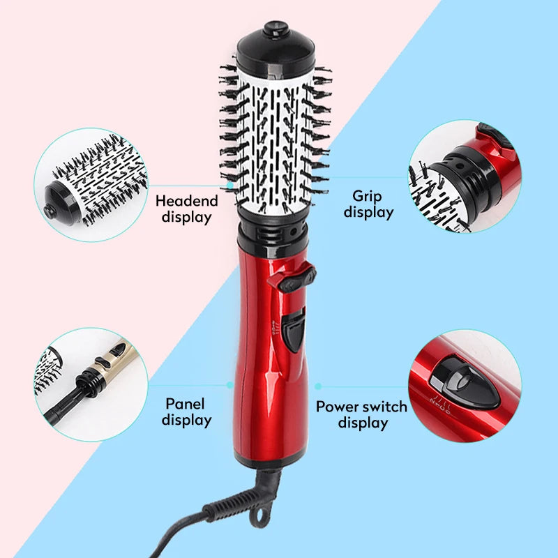 Hot Air Brush, 2 Heads, 360° Airflow, 1000W