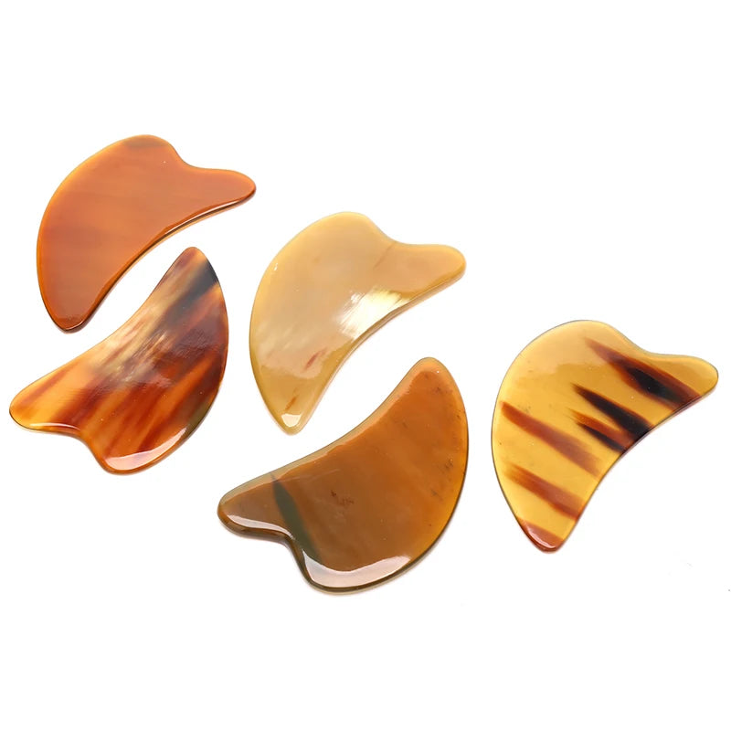 Ox Horn Gua Sha Board for Face, ~10×6 cm