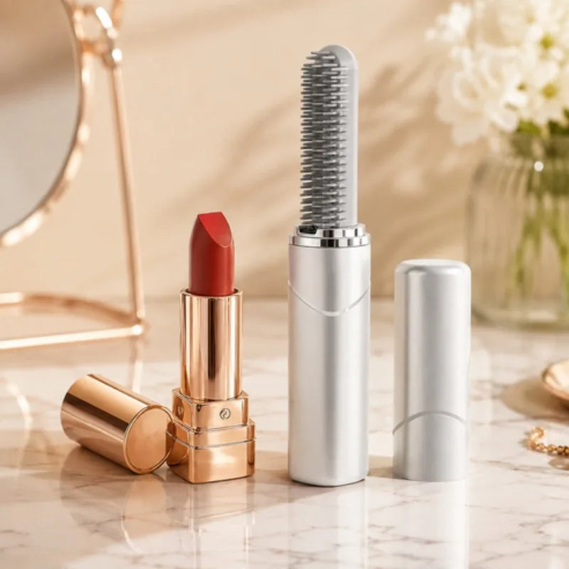 USB Cordless Mini Straightening Brush for Bangs