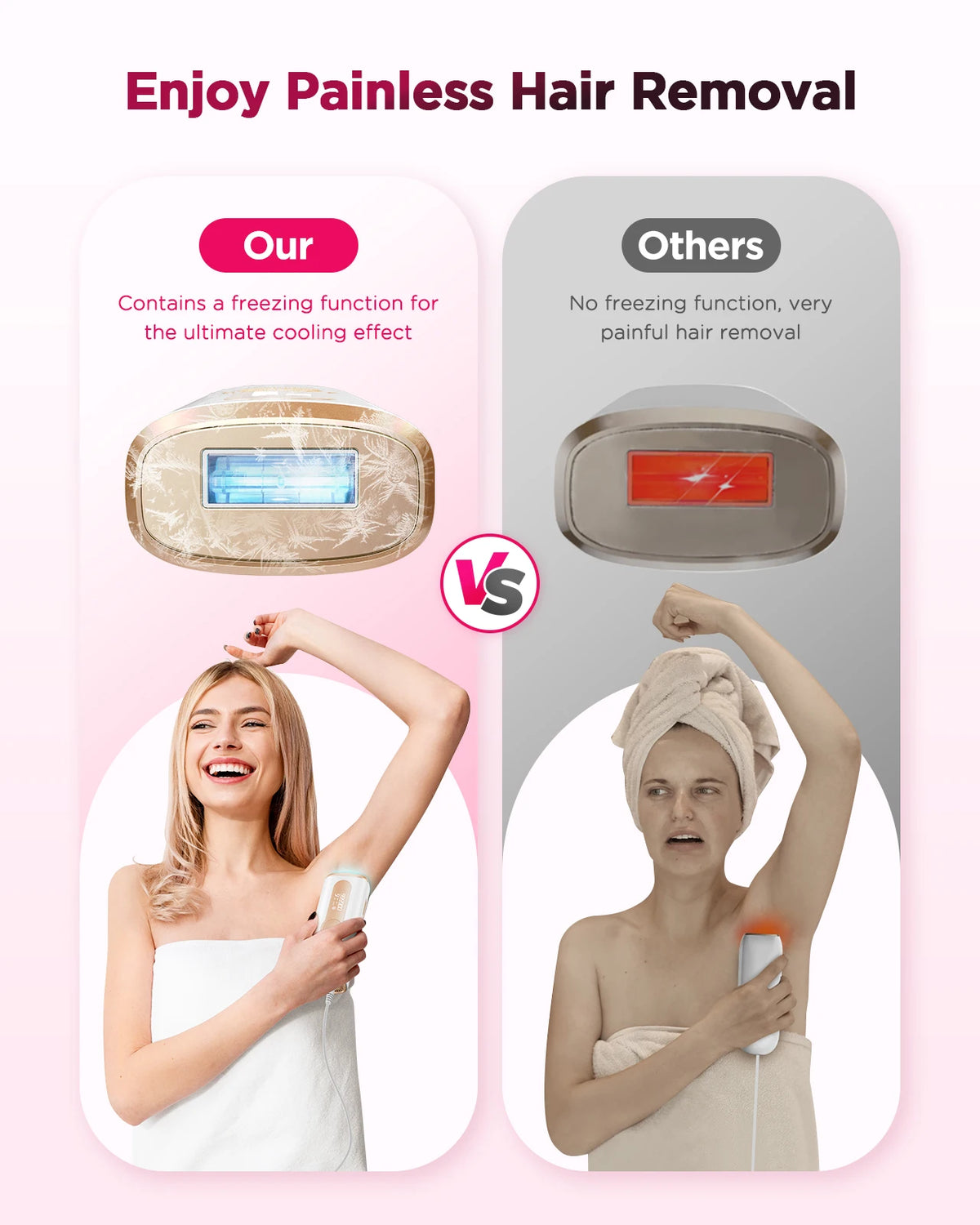 IPL Hair Removal Machine, 990k Flashes, 550–1200 nm