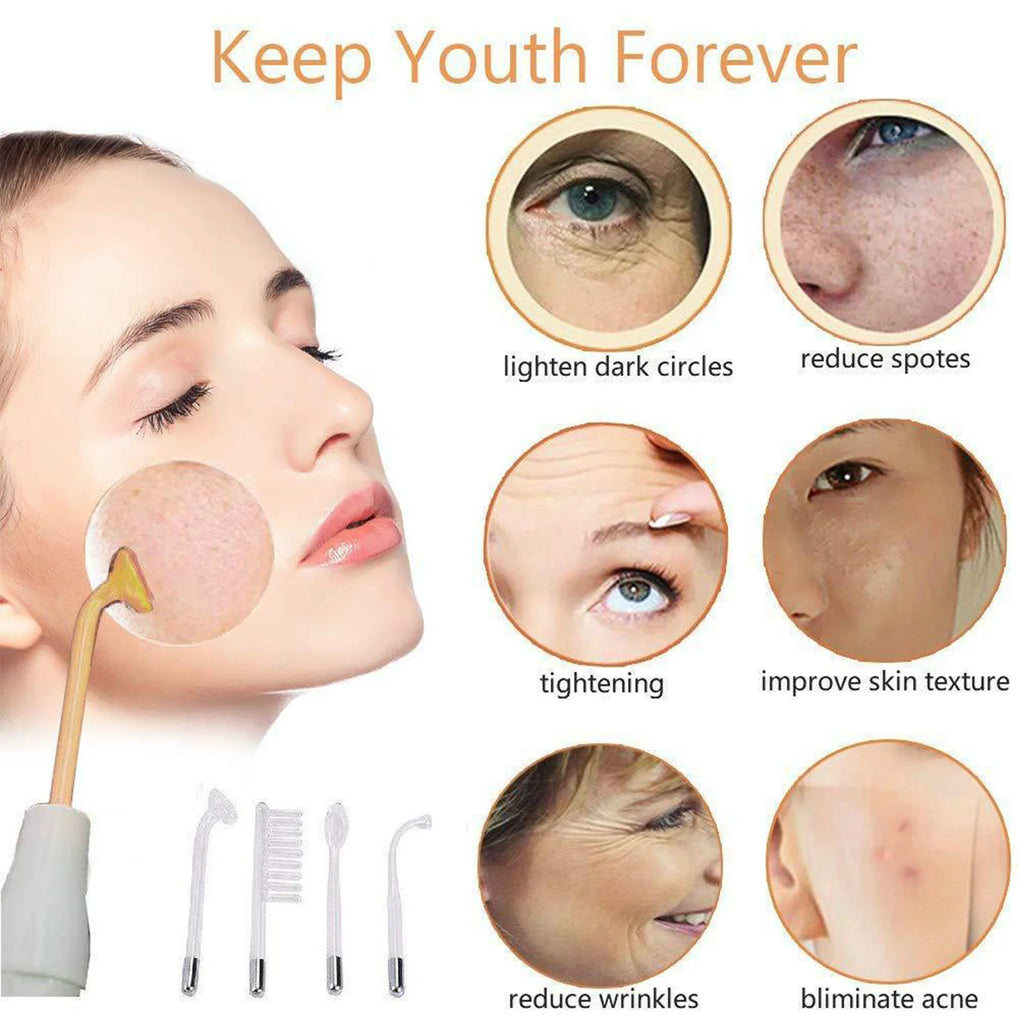 High Frequency Facial Wand with Comb Tube