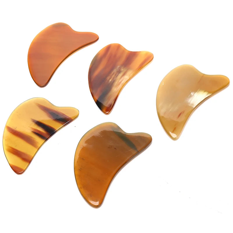 Ox Horn Gua Sha Board for Face, ~10×6 cm