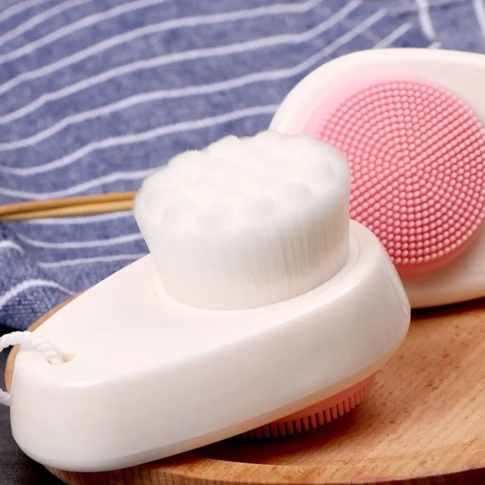 Double-Sided Silicone Face Cleansing Brush