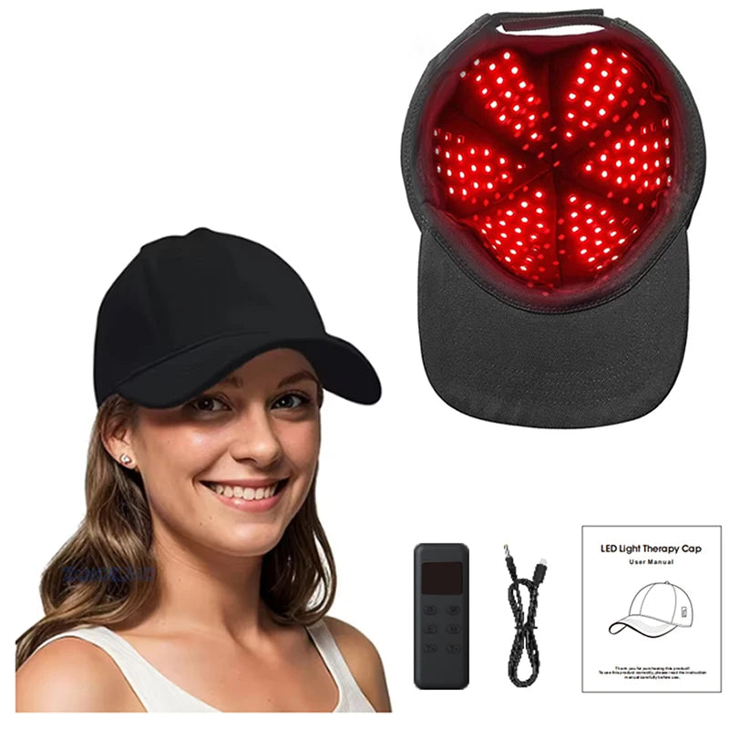 Red and Infrared LED Hat for Hair Growth, 660/940 nm