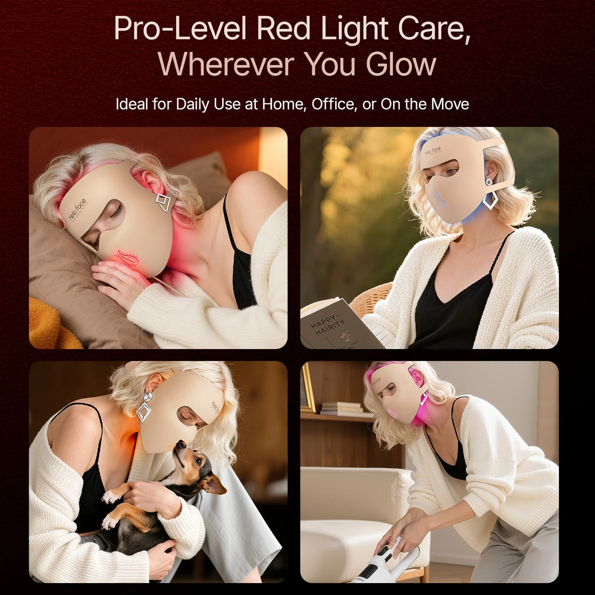 311 LED Silicone Face Mask, 4 Modes, 460–850 nm