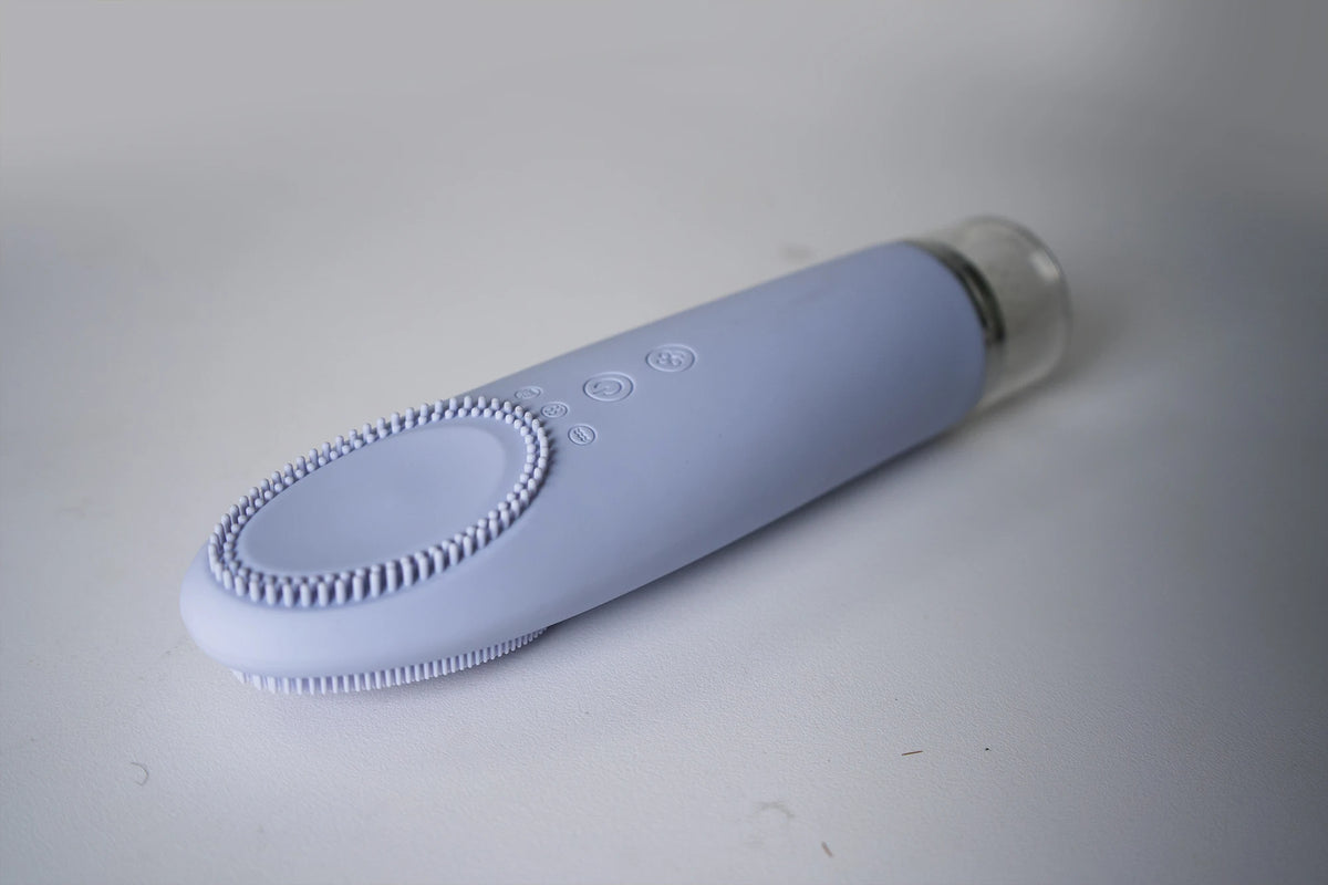 Heated Silicone Facial Cleansing Brush, 4-in-1