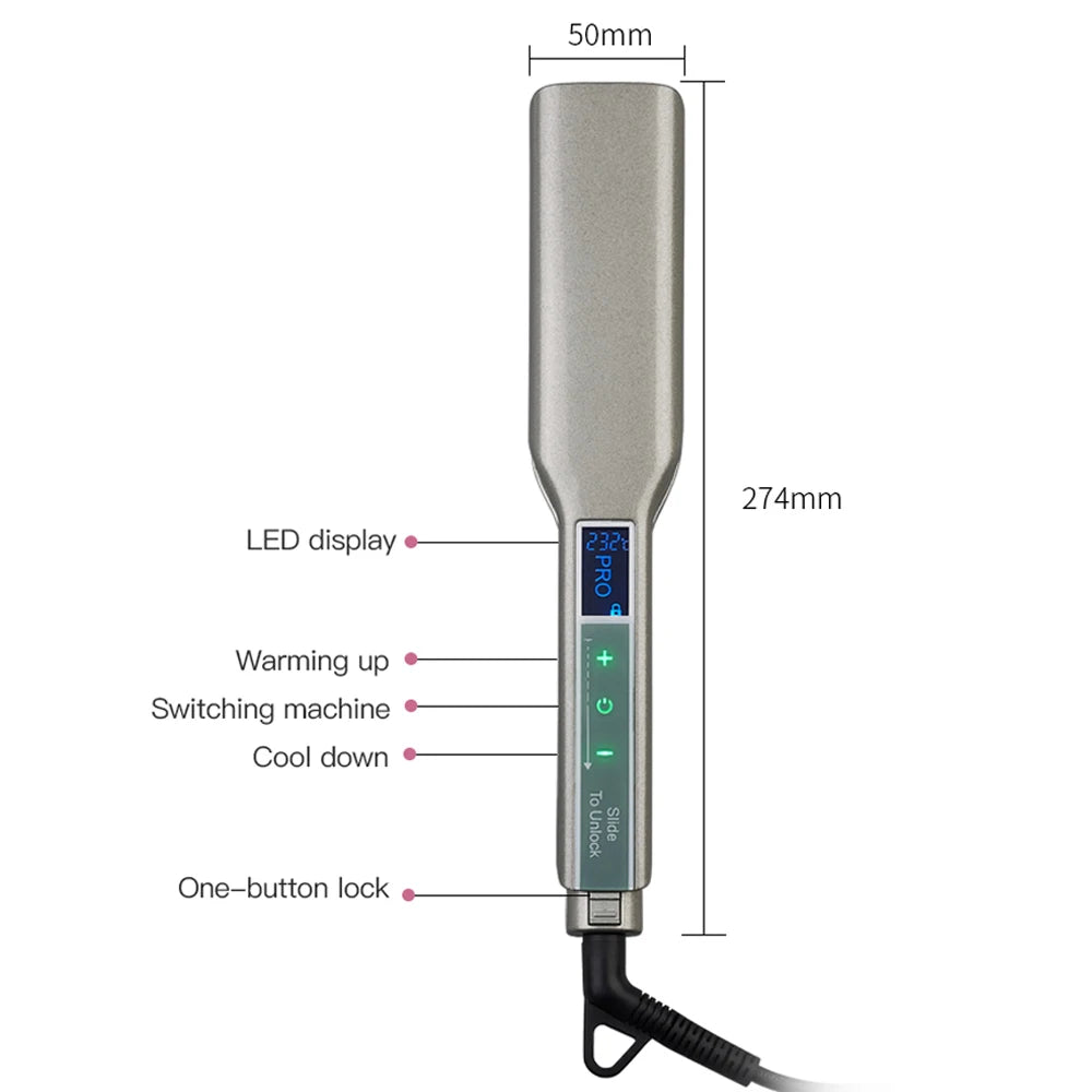 Touch-Screen Ceramic Flat Iron, 122–446°F