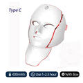 Rechargeable 7-Color LED Face Mask, 360 Lights