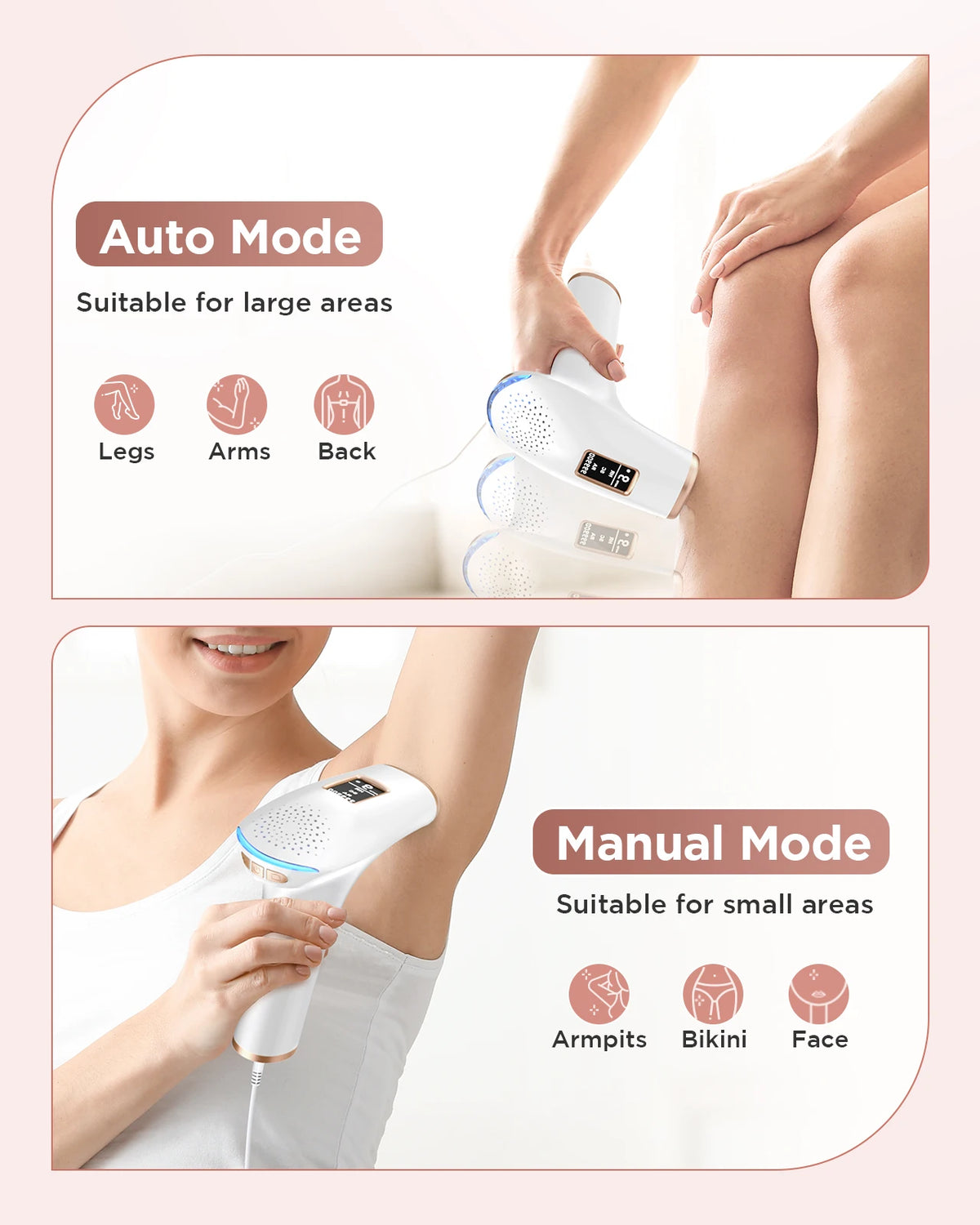 3-in-1 IPL Hair Removal, 5 cm² Window, 9 Levels