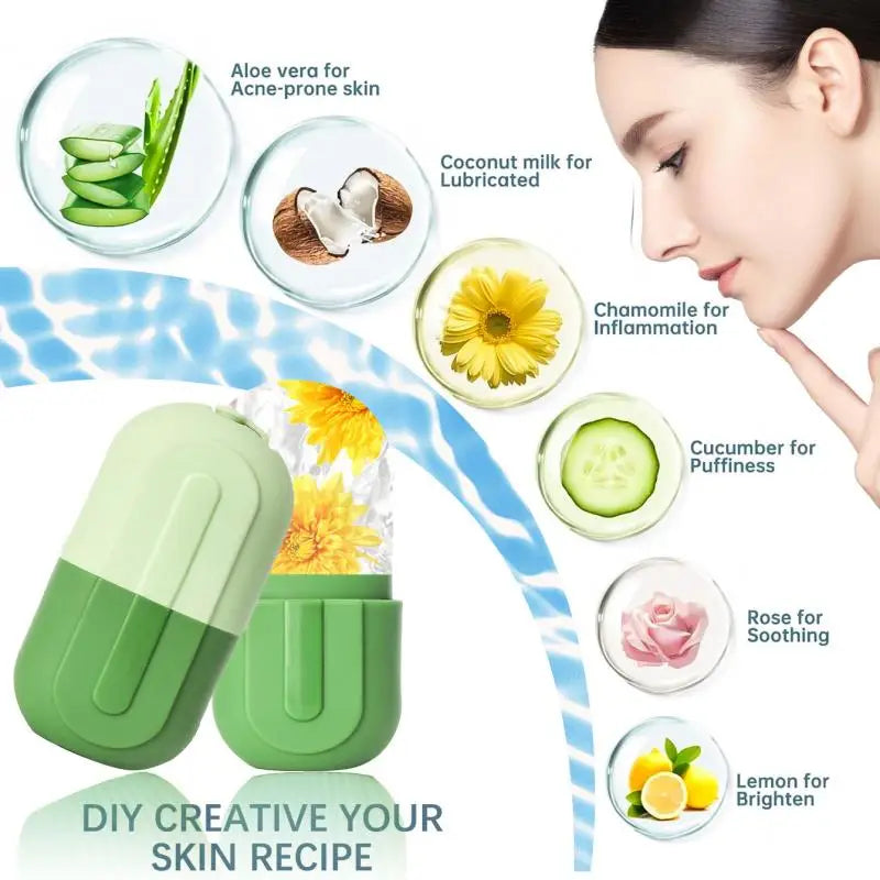 Silicone Ice Mold Facial Roller for Face and Eyes