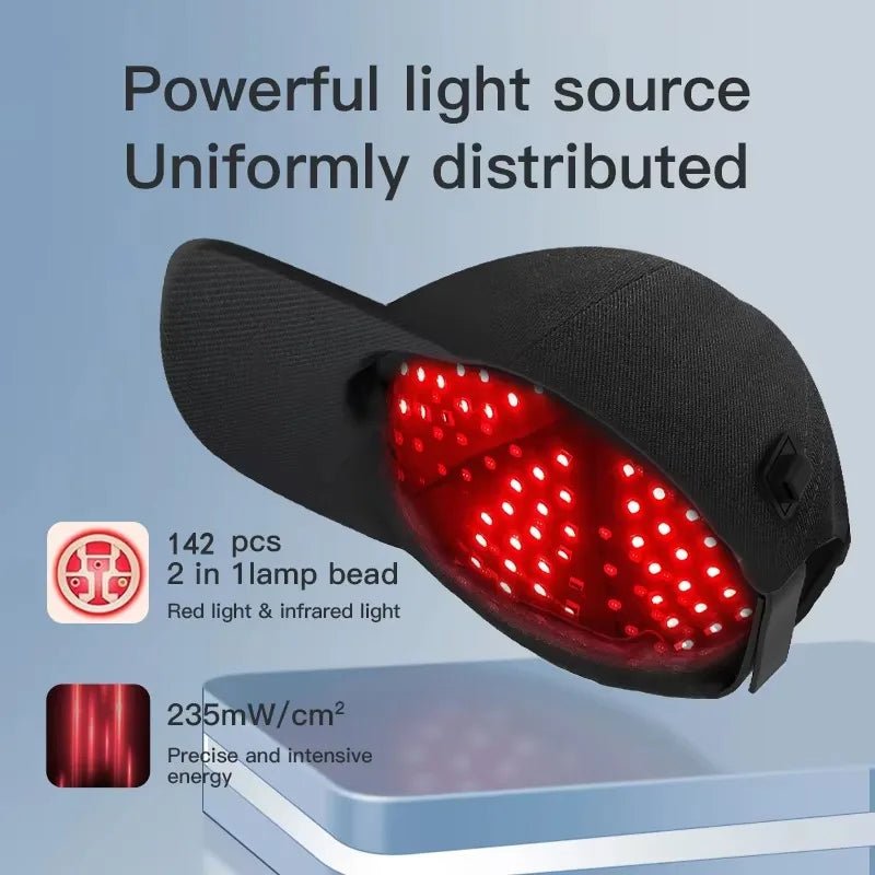 Red and Infrared LED Hat for Hair Growth, 660/940 nm