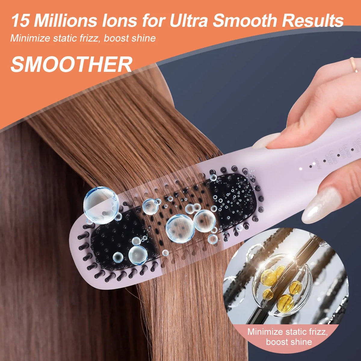Ionic Hair Straightening Comb, Multi-Temp