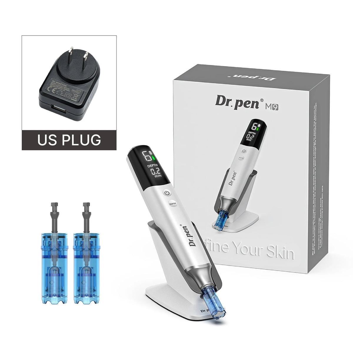 Microneedling Pen and LED Mask Kit, 0.25 mm