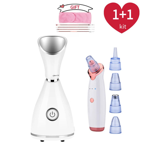 4-in-1 Facial Steamer, Vacuum, and Scrubber Set