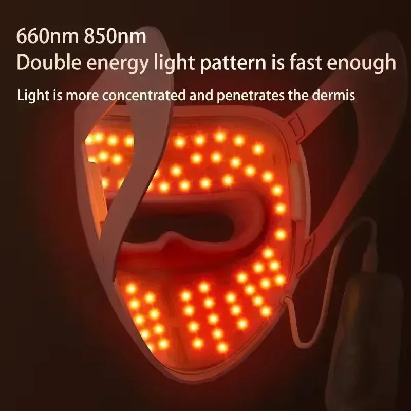 4-Color LED Face Mask, 320 Beads, 660/850 nm