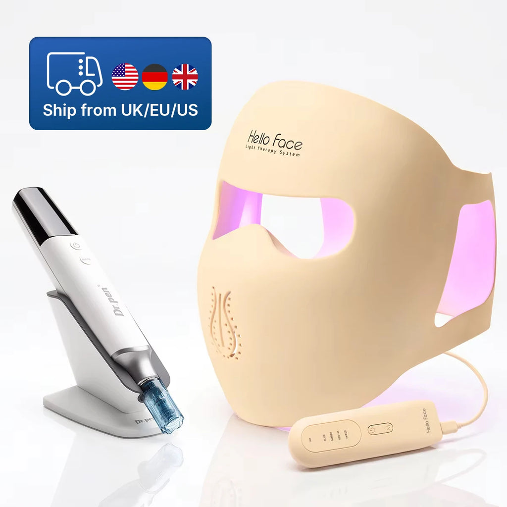 Microneedling Pen and LED Mask Kit, 0.25 mm