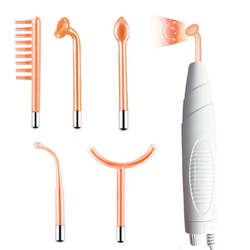 5-in-1 High Frequency Facial Wand, Neon Argon