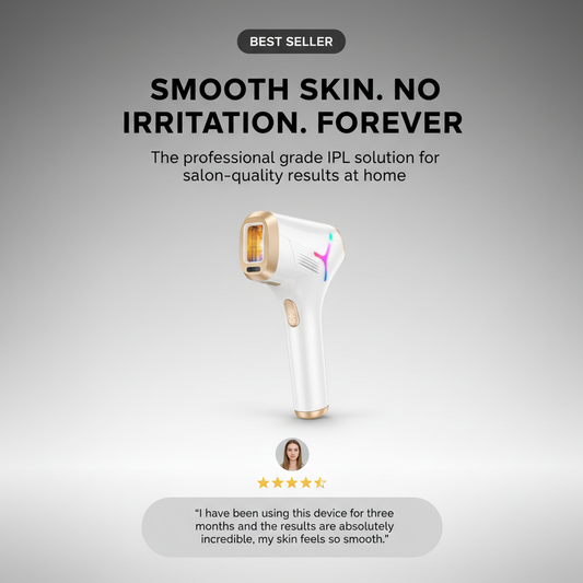 Whole Body IPL Hair Removal Device for Women & Men, Pulsed Light for Legs, Arms, Underarm & Bikini Line, At-Home Hair Reduction, [999,999] Flashes