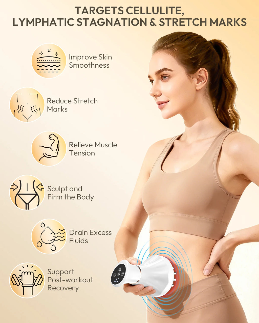 Lymphatic Drainage Massager with Heat and Pulse