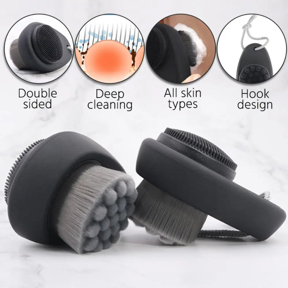 Double-Sided Silicone Face Cleansing Brush
