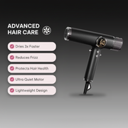 Professional Salon Hair Dryer, Lightweight Ionic Blow Dryer with Negative Ions, Brushless High Speed Motor, Quiet, Travel Hair Dryer for Women & Men