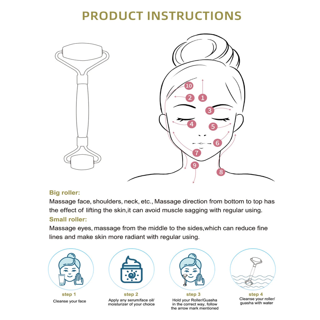 Jade Roller for Face and Neck
