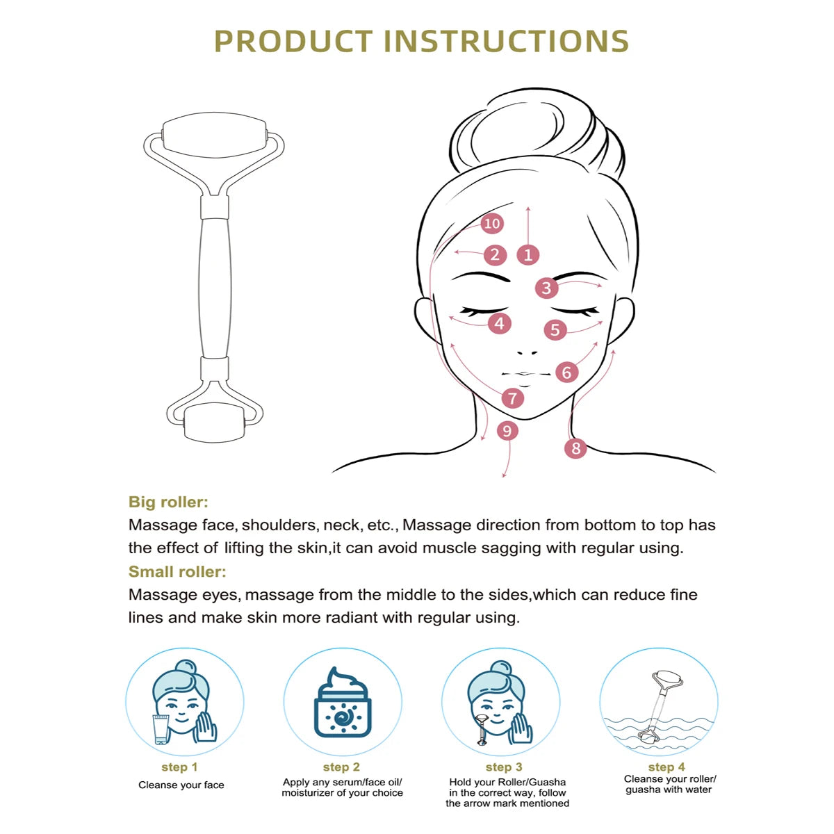 Jade Roller for Face and Neck