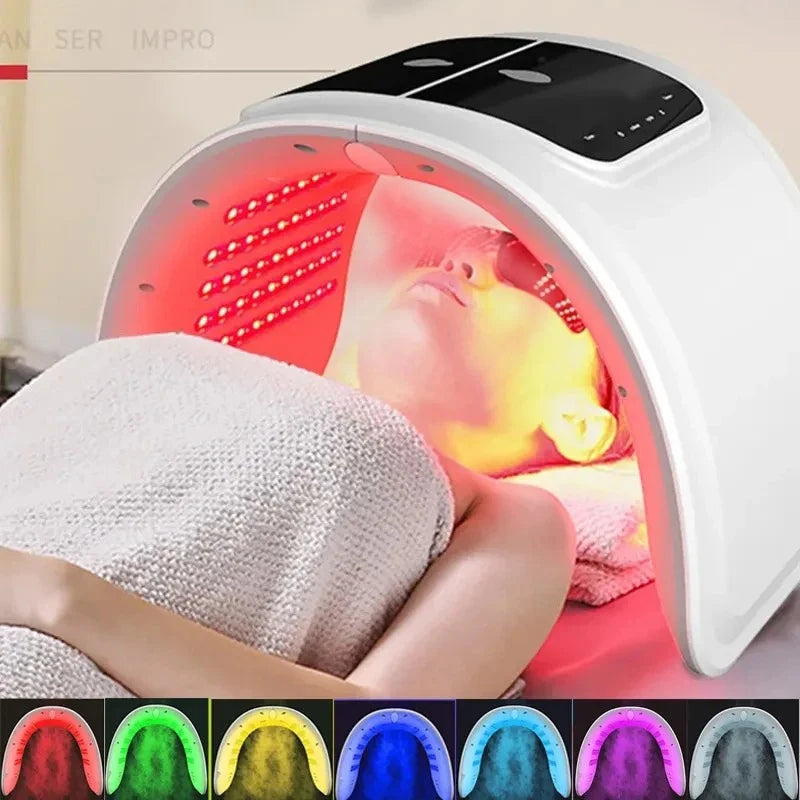 7-Color PDT LED Face Mask with Spray, 10W