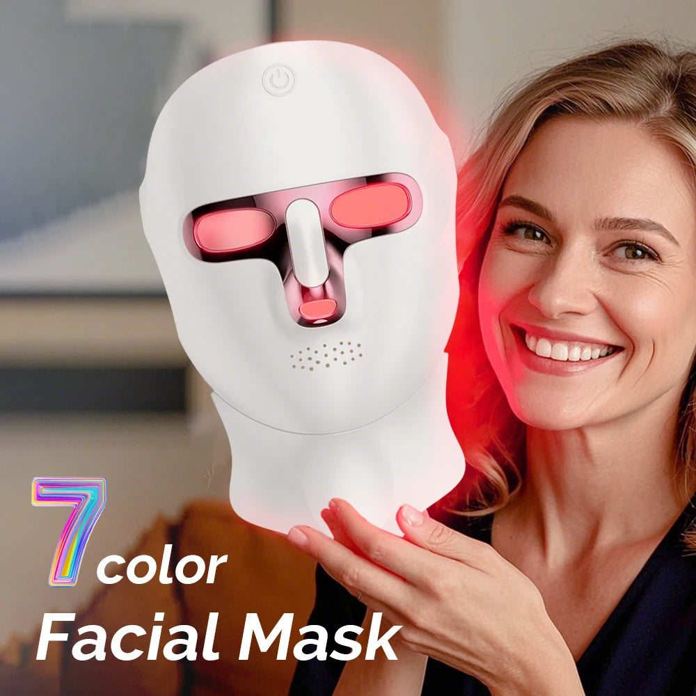 USB-C 7-Color LED Face and Neck Mask, 600 mAh