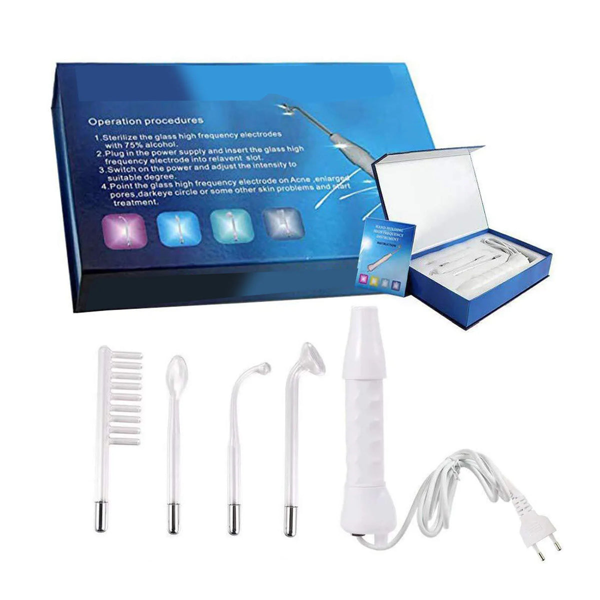 High Frequency Facial Wand with Comb Tube