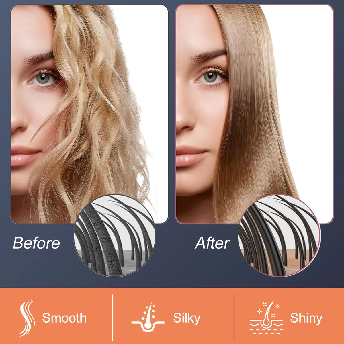 Ionic Hair Straightening Comb, Multi-Temp