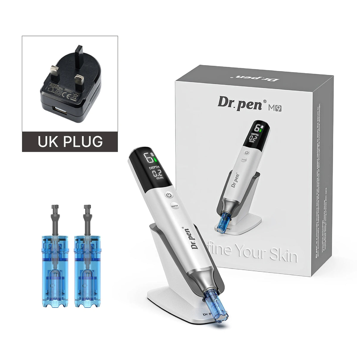 Microneedling Pen and LED Mask Kit, 0.25 mm