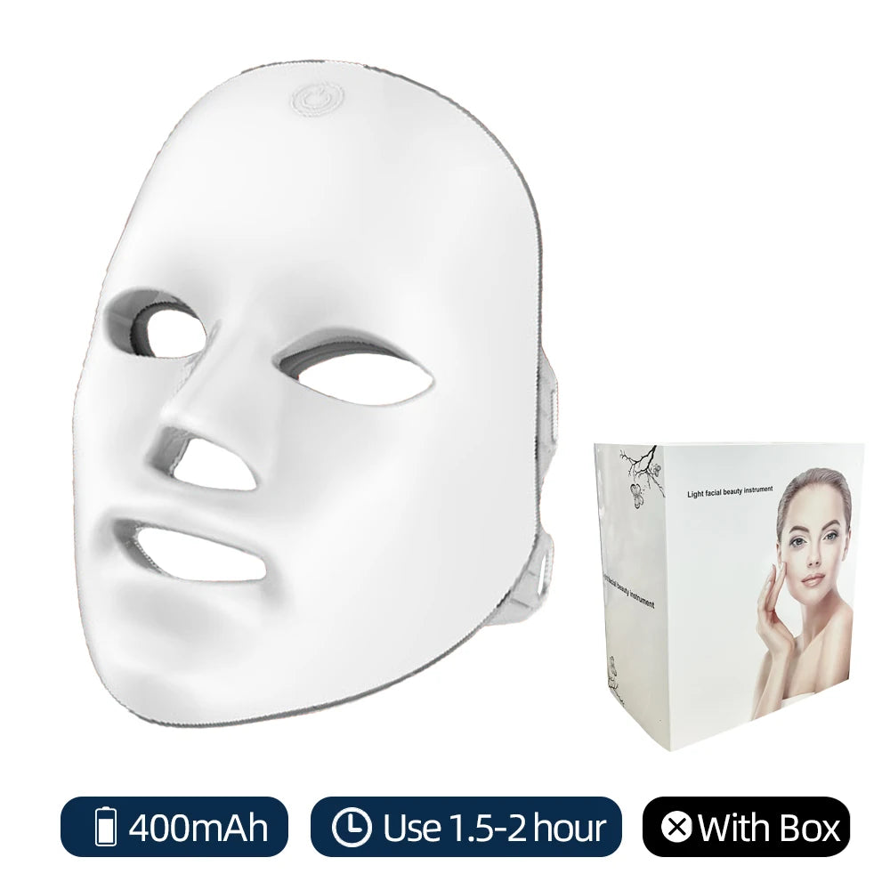 Wireless 7-Color LED Face Mask, 60 LEDs