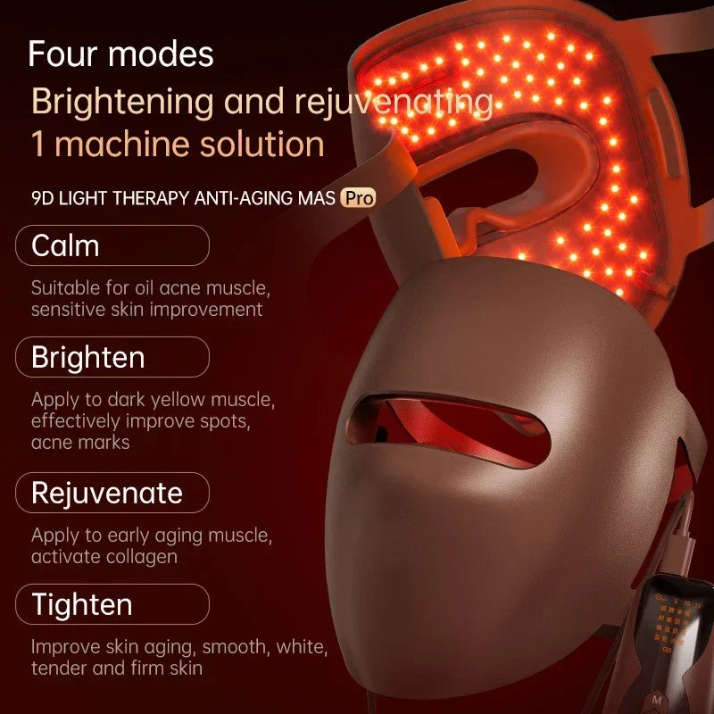 4-Color LED Face Mask, 320 Beads, 660/850 nm