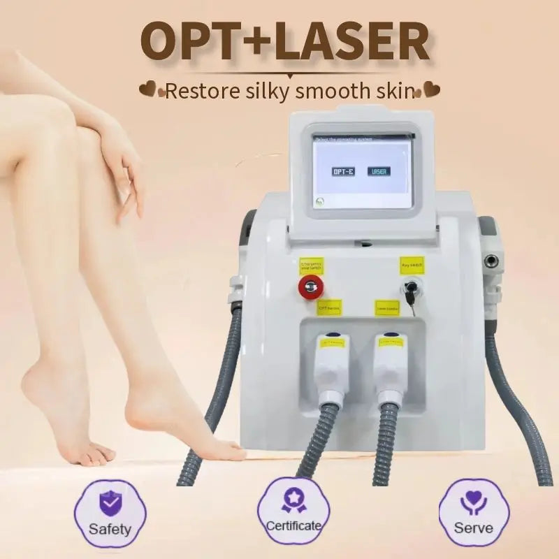 2-in-1 IPL OPT Hair Removal with ND:YAG Handpiece