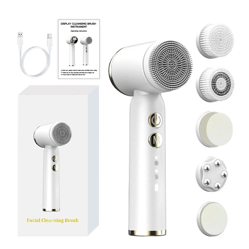 Sonic Face Cleansing Brush, 6 Interchangeable Heads