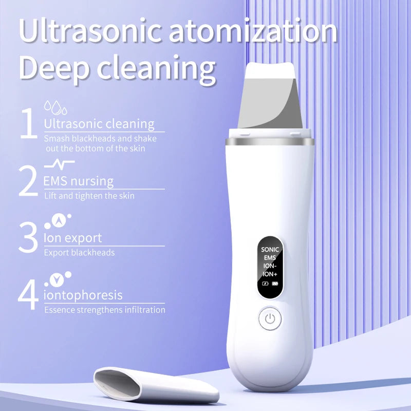 Ultrasonic Skin Scrubber Spatula, 4 Modes