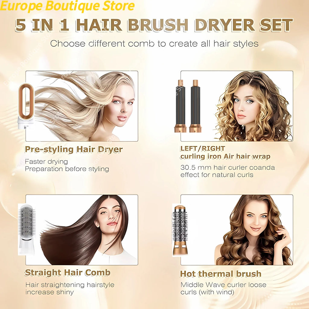 5-in-1 Hot Air Wrap Styler, 1000W