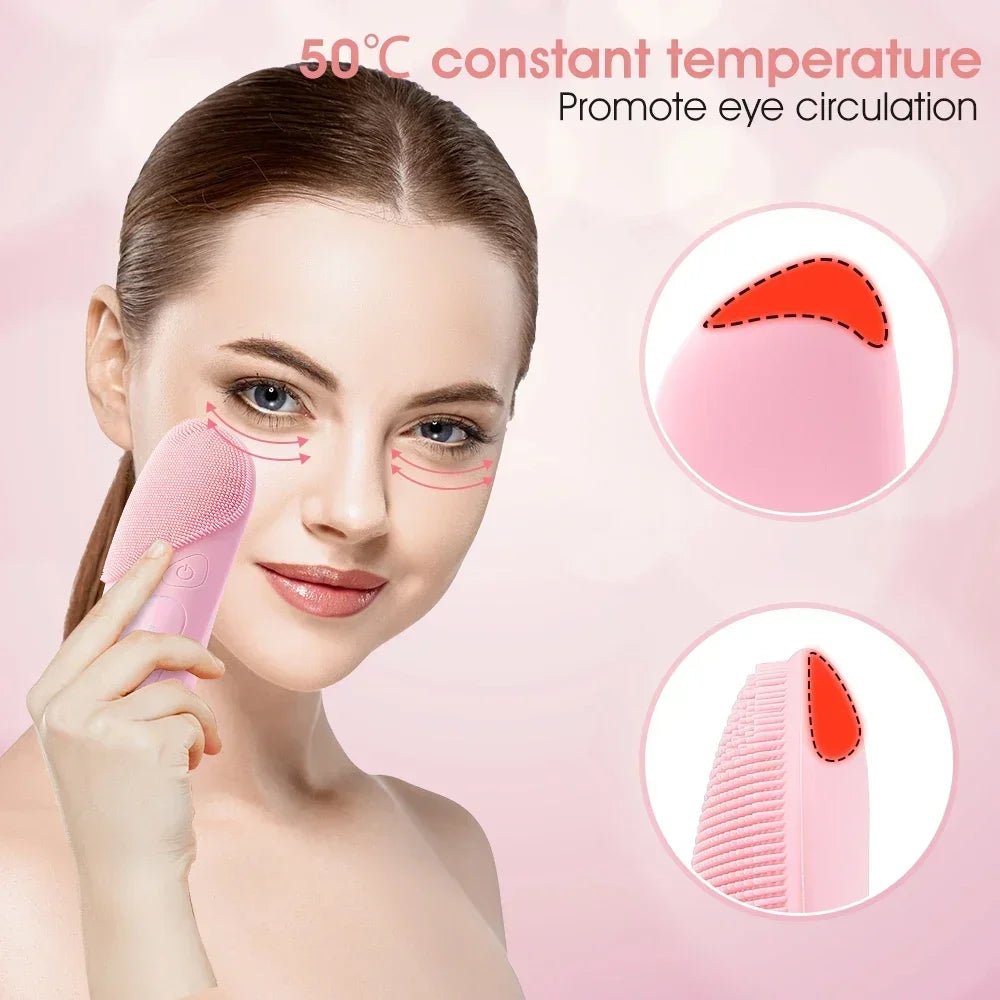 Ultrasonic Silicone Facial Cleansing Brush