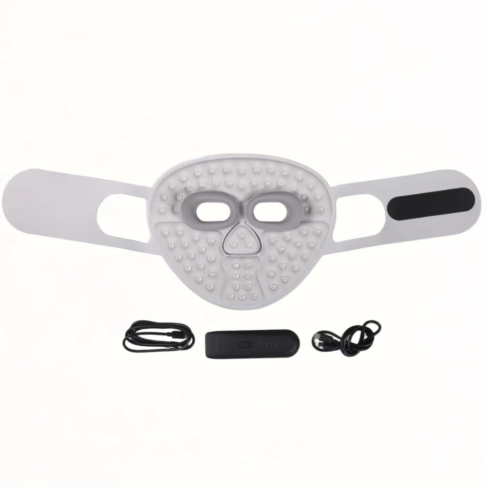 Wireless NIR Silicone LED Face Mask, 70 Beads