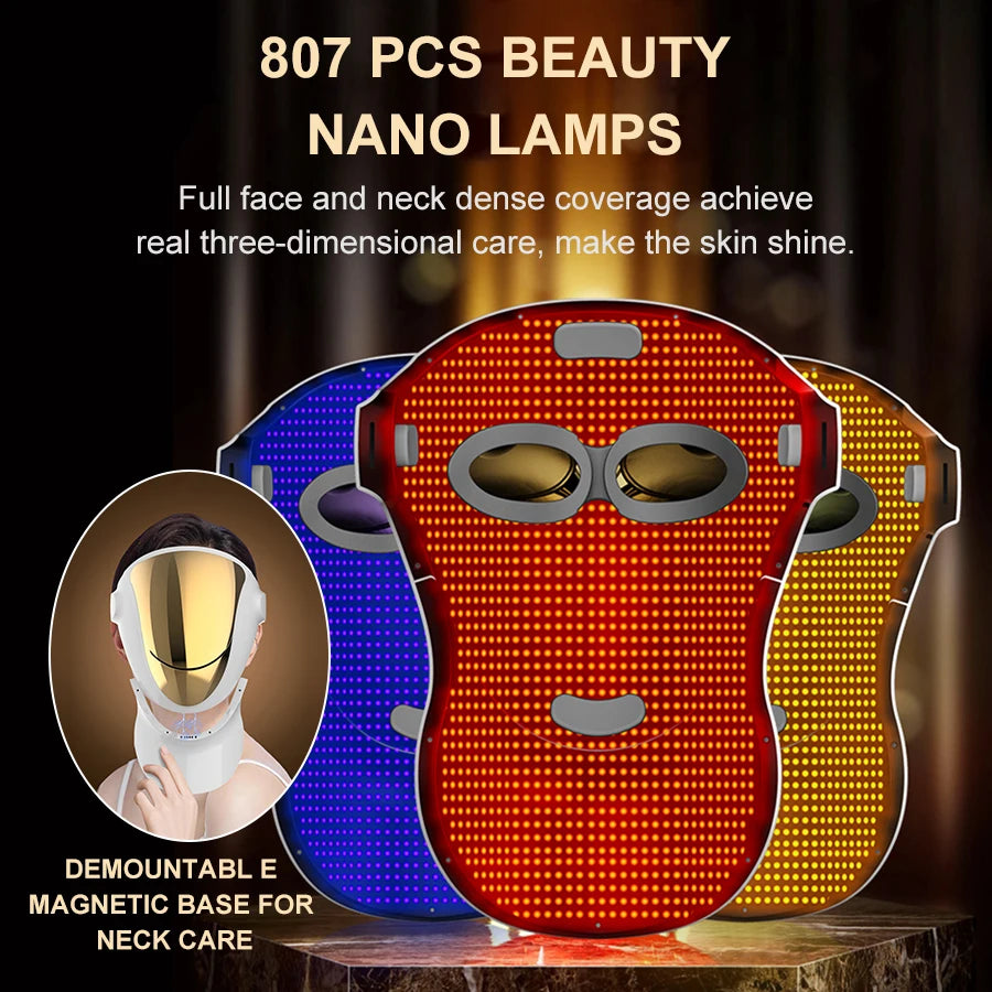 Respirable NIR LED Face and Neck Mask, 807 Lamps