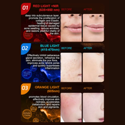 Flexible  Red Light Therapy Mask for Face & Neck, Wireless LED Light Therapy Face Mask for Women & Men, Anti-Aging Home Skin Care, Rechargeable