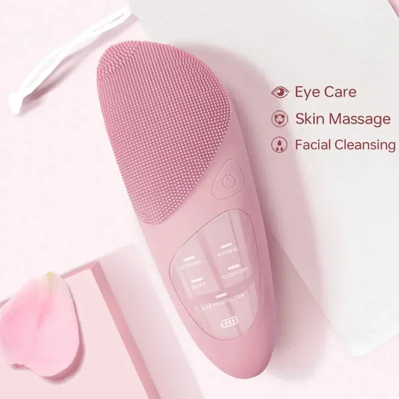 Ultrasonic Silicone Facial Cleansing Brush