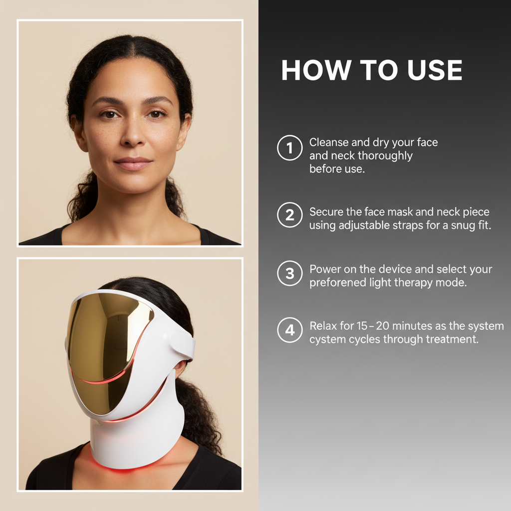 Flexible  Red Light Therapy Mask for Face & Neck, Wireless LED Light Therapy Face Mask for Women & Men, Anti-Aging Home Skin Care, Rechargeable